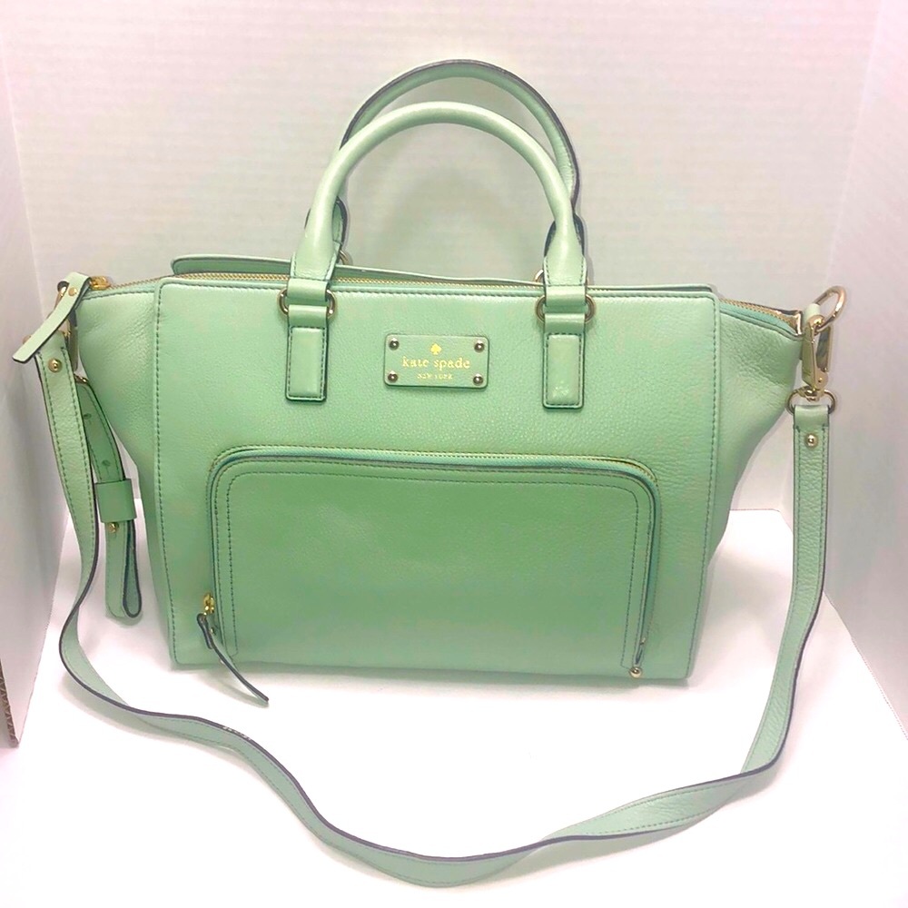 XLARGE ..Kate Spade Leather Mint Green LARGE bag IN Mint condition 💖🔥